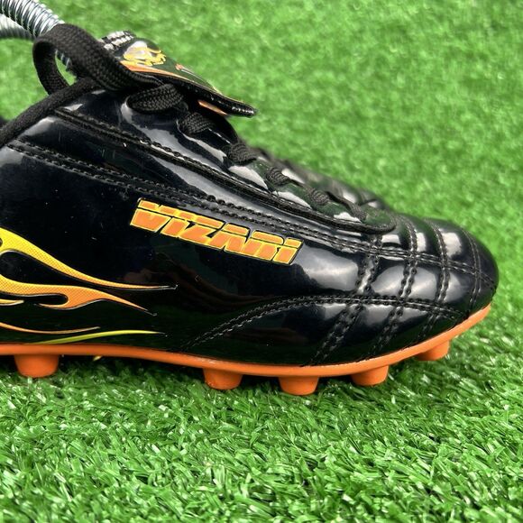Vizari Blaze FG Soccer Cleats Youth 11.5C Black Orange Firm Ground Shoes Flames - Picture 5 of 16